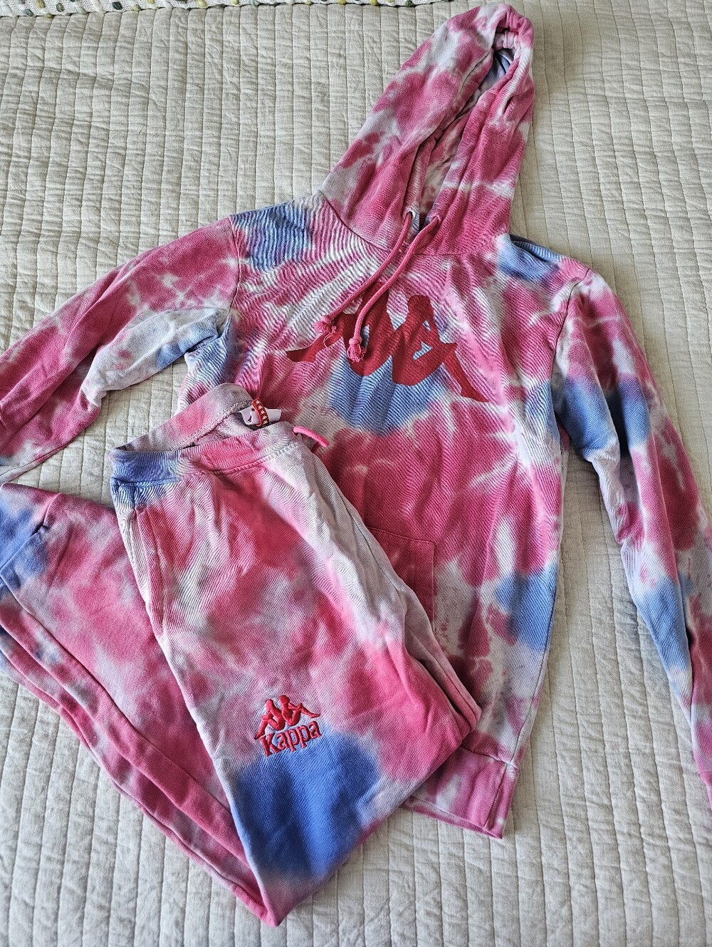 Kappa Grisha Tie-Dye Hoodie and Joggers Set Size Small